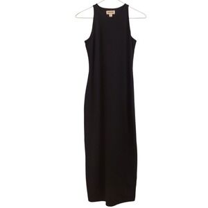 Open Edit Black Sleeveless Tank Maxi Dress Bodycon Casual XS